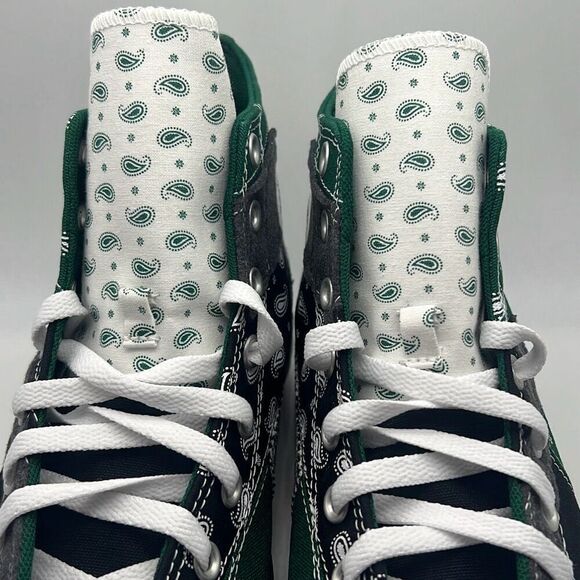 Converse Chuck Taylor All Star Hi Men’s Sz 10.5 Hacked Paisley Patterns Sneakers - Picture 5 of 10